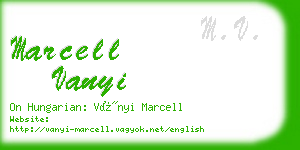 marcell vanyi business card